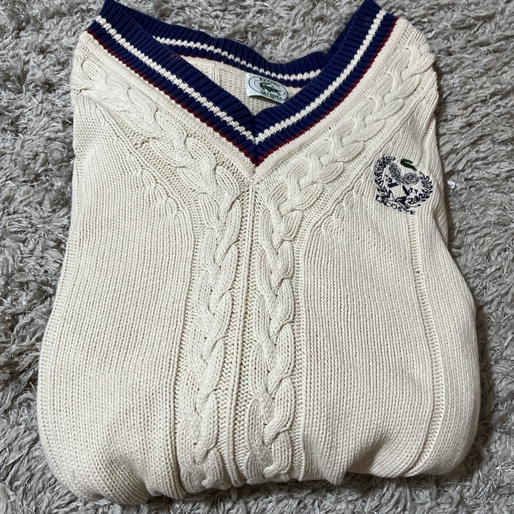 Vintage Lacoste tennis cardigan